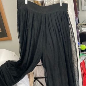 Black evening pants